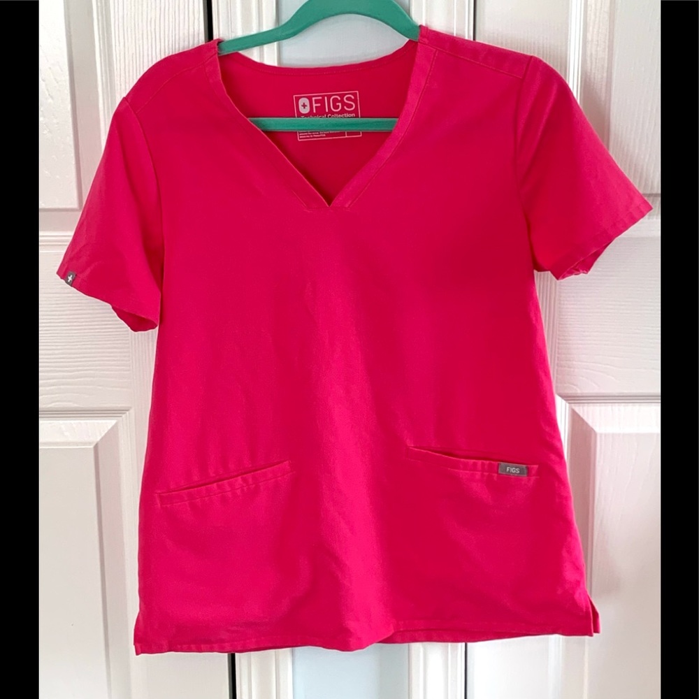 Pink Figs Scrub Top